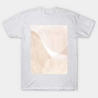 Neutral pastel tone abstract shapes T-Shirt